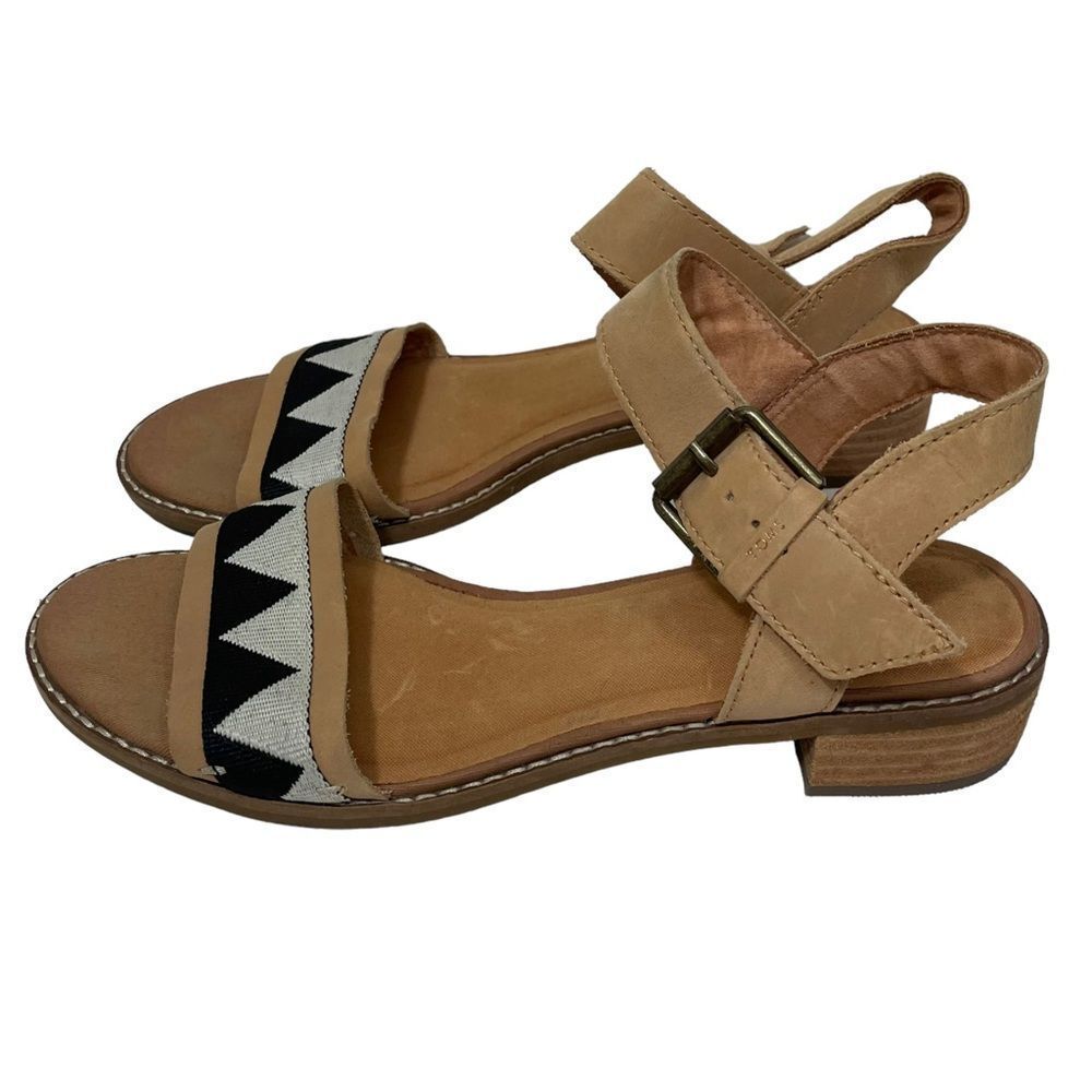 Toms Embroidered Mini Heeled Sandals